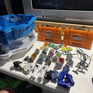 beyblade burst huge lot Of 17 Plus Parts Plus Cases Plus - Picture 1 of 12