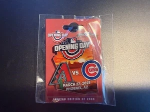 2025 Chase Field Opening Day Pin – Diamondbacks vs Cubs Limited Edition of 2,000 - Picture 1 of 2