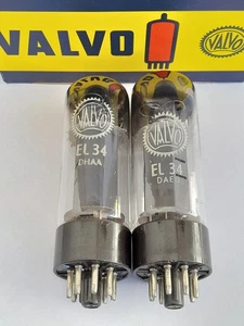2x EL34  Röhren  VALVO  / MULLARD xf2 - oo Getter - EL 34 - 1962 - Bild 1 von 8