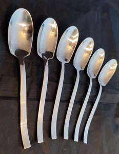 IKEA Serie ? - Stainless steel - Vintage 6 Löffel - Kaffeelöffel / Schaufelform - Bild 1 von 8