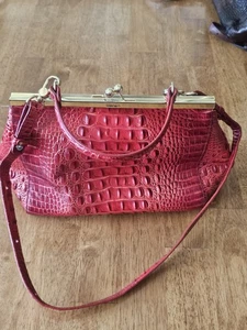 Juliette Lava Melbourne Leather Satchel Brahman Red with duster - Picture 1 of 5