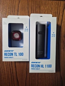 Giant RECON HL 1100 + TL 100 – mai usati, 1100 / 100 lumen, combo visibilità top - Foto 1 di 14