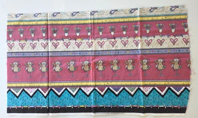 Daisy Kingdom Sew Cozy Sampler #515414 Border Print 1 Yard X 44in Wide 1997 - Image 1 of 3