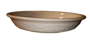 Vintage Homer Laughlin Floral Laughlin Oven Serve Pie Dish Cream Made In USA - Picture 1 of 4