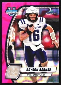 Bryson Barnes 2024 Bowman Chrome U Pink Lava Refractor 1st Utah State Aggies #29 - Picture 1 of 2