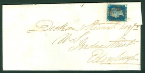SG 5 1840 2d blue plate 1 lettered OL. Very fine used on cover to Edinburgh... - Picture 1 of 2