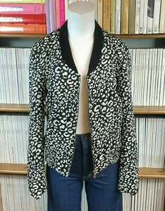 Chaqueta Bomber Zara Damas M 10 Acolchada Leopardo Estampado Animal Satinado Recortada Cuadrada - Imagen 1 de 12