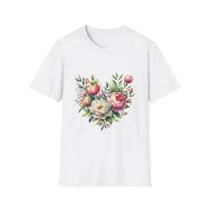 Mother's Day Floral T-Shirt, Gift for Mom, Flower Tee, Spring Shirt, Women's - Picture 1 of 19
