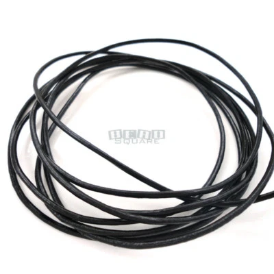 Cordón redondo de cuero genuino para hacer collar/pulsera de joyería hágalo usted mismo Foto 1 de 2