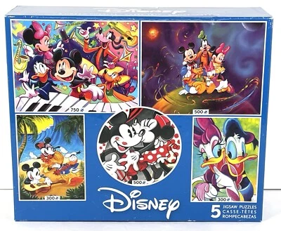 Ceaco Disney Classic 5-Pack головоломки Микки Минни Дональд Гуфи шеф-повар 300-7 - Изображение 1 из 4