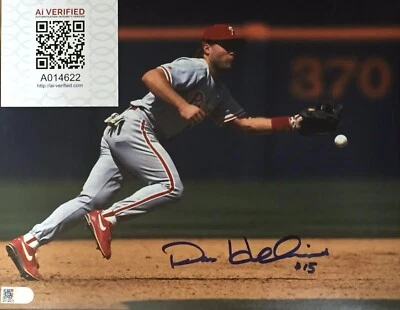 Dave Hollins Philadelphia Phillies Signed Photo 1993 MLB World Series -- COA - Image 1 of 2