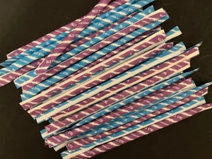 50 SILLY STIX Sweets- SOUR Candy Filled Pixy Straws (GRAPE & BLUE RASPBERRY) - Picture 1 of 2