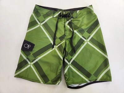 Мужские плавки шорты Ocean Pacific 34 для бассейна отдыха карманы зеленые - Изображение 1 из 4