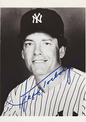 JEFF TORBORG SIGNED NY YANKEES PHOTO w/PSA PRE-CERT AUTH AUTOGRAPH METS MARLINS - Image 1 of 3