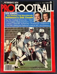 Revista anual de fútbol americano profesional Petersen 1976 WFL NFL CFL BERT JONES COLTS PORTADA - Imagen 1 de 2