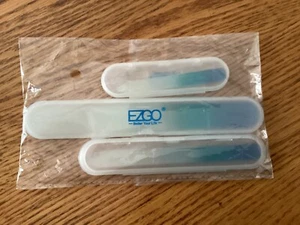 Ezgo Crystal Glass 3 Piece Nail File Set in Individual Cases, Blue - Picture 1 of 2
