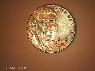 2018-D Jefferson Nickel DDO & DDR & 5FS Five full steps gem rare 5c - Image 1 of 4