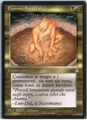 Ghostly Flame | MtG Magic Ice Age | Italian ITA | LP - Image 1 of 2