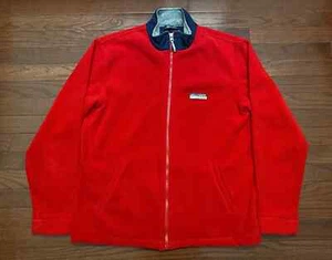 2001 TOMMY HILFIGER ATHLETICS FLEECE JACKET MENS SMALL RED BLUE VINTAGE THA e - Picture 1 of 8