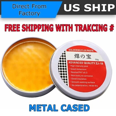 Quality Metal Cased Rosin Soldering Flux Paste Solder Welding Grease 50G - Image 1 of 4