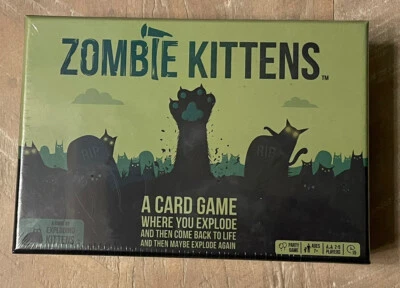 Zombie Kittens by Exploding Kittens Card Game NEW Sealed Box For Ages 7+ - Image 1 of 3