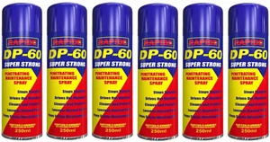 Rapide DP-60 Penetrating Maintenance Spray Releasing Cleaning Lubricant 250ml x6 - Bild 1 von 2