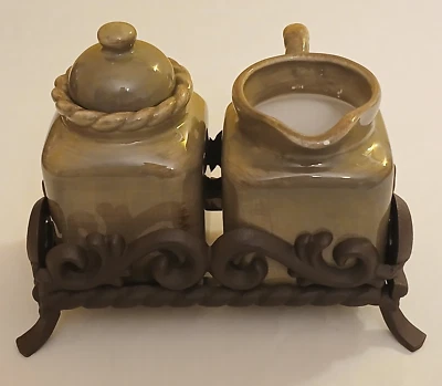 Soporte de metal/crema verde salvia campo toscano Artimino Foto 1 de 4