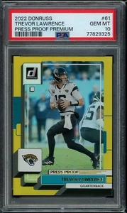 2022 Donruss Trevor Lawrence #61 Press Proof Premium PSA 10 Gem Mint - Bild 1 von 2