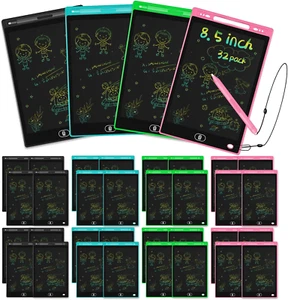 32 Pack LCD Writing Tablet 8.5 Inch with Attached Pen and String for Kids, Toddl - Picture 1 of 6