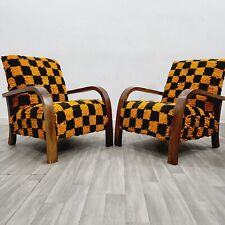 Mid Century Modern Armchair in walnut wood & Vintage Kilim Design - Modern Chair
