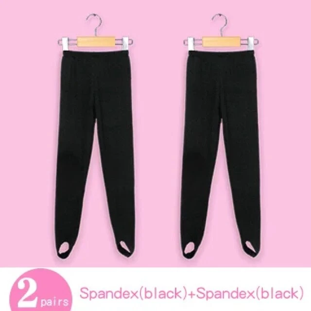 2 Pieces White/Black Ballet Tights Stirrup Pants Girls Dance Pantyhose Women - Image 1 of 4