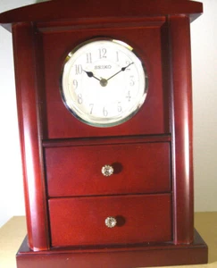 Seiko QXG334BLH W/ Jewelry Box Mantel Clock - Picture 1 of 5