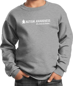 Buy Cool Shirts Autism Awareness Time to Listen Youth Kids Sweatshirt - Picture 1 of 15