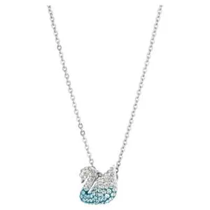 Swarovski Iconic Swan Halskette Kette Schwan Weiß/Blau, Rhodiniert - Bild 1 von 1