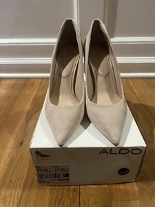 ALDO Light Beige Suede Material High Heels Size 40(10) Worn 1-2 Times.   - Picture 1 of 5