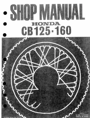  Honda CB125 CB160 1965-1969 gemelos manual de reparación de taller de servicio Foto 1 de 4