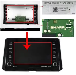 19 20 21 TOYOTA COROLLA REPLACEMENT LCD MONITOR DISPLAY FOR 8" RADIO NAVIGATION - Picture 1 of 6