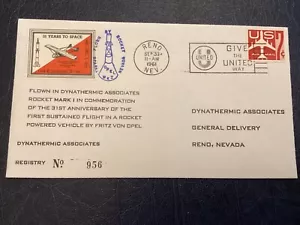 Cubierta ICOLLECTZONE US 1961 Opel MK II Rocket Mail Number 956 (A100) - Imagen 1 de 1