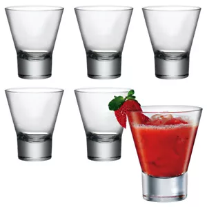 6 vasos de vidrio Bormioli Rocco Ypsilon cóctel tazas de postre para beber - Imagen 1 de 4