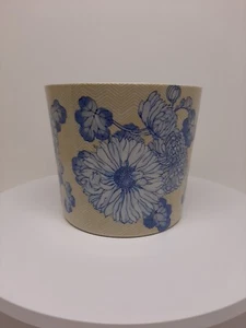 Vintage Fitz And Floyd Inc MCMLXXV Blue Yellow Pot Planter Cup Vase Flowers D38 - Picture 1 of 9