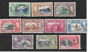 TRINIDAD & TOBAGO 1938 SG246-254 PART SET; VERY GOOD USED. - Picture 1 of 3