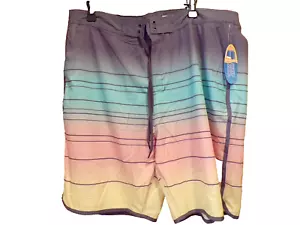 Gestreifte Boardshorts ~ Herren Badeanzug ~ Herren Größe 40 ~ NEU mit Etikett ~ Wave Zone - Bild 1 von 2