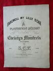 FAREWELL MY LILY DEAR-PLANTATION MELODY-CHRISTIES MINSTRELS-Sheet Music-1851