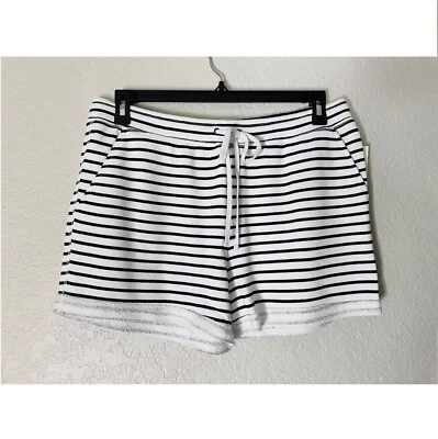 Pantalones Cortos Style & Co Para Mujer XL Azul Marino Blanco Rayas Cordón Nuevos con Etiquetas AA21 Foto 1 de 3