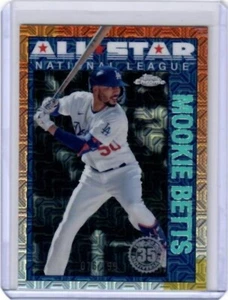 2025 Topps Series 2 Mookie Betts '90 ASG Chrome Aqua Refractor Insert Card /199 - Picture 1 of 2