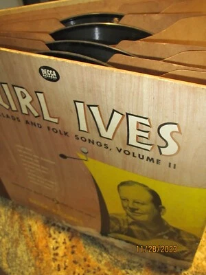 Burl Ives ballads & folk songs, decca records, 4 record set, - Image 1 of 4