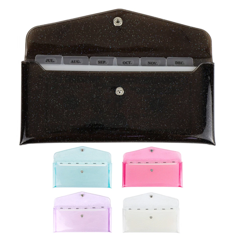 Cash Envelope Wallet with 6pcs Divider with Pockets and 2pcs Monthly Tab Sticker - Image 1 of 4