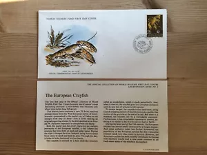 LIECHTENSTEIN 1976 FDC WWF 001 EUROPEAN CRAYFISH LOBSTER - Picture 1 of 1