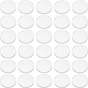 100 Pcs Clear Circles Acrylic Sheet 1 Inch Circular Miniature Bases Blanks Acryl - Picture 1 of 7