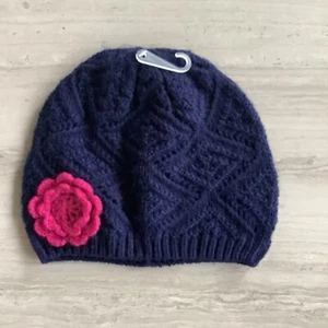 Cappello Gymboree bambina fiori blu navy taglia XS (4) - Foto 1 di 5